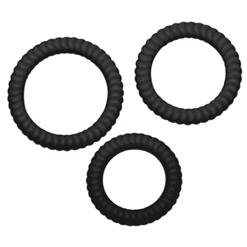 You2Toys Cock Ring Set You2Toys Lust 3 pcs Black Cock Rings