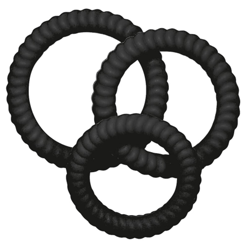 You2Toys Cock Ring Set You2Toys Lust 3 pcs Black Cock Rings