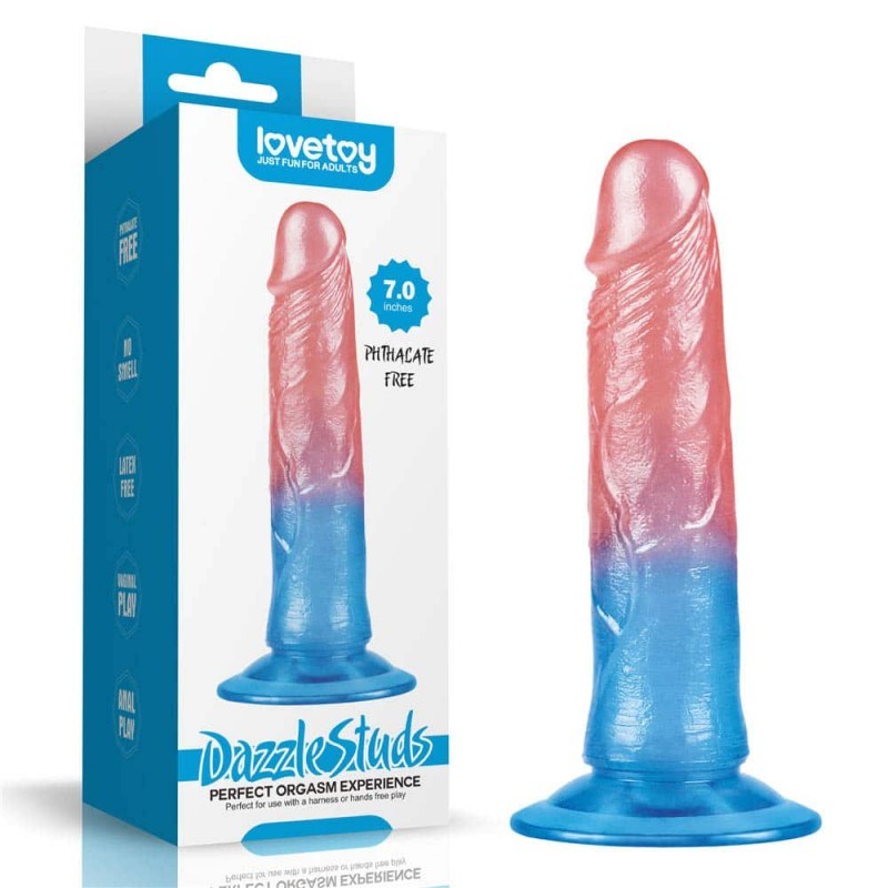 Dazzle Studs Jelly Dildo Lovetoy Dazzle Studs 18cm Jelly