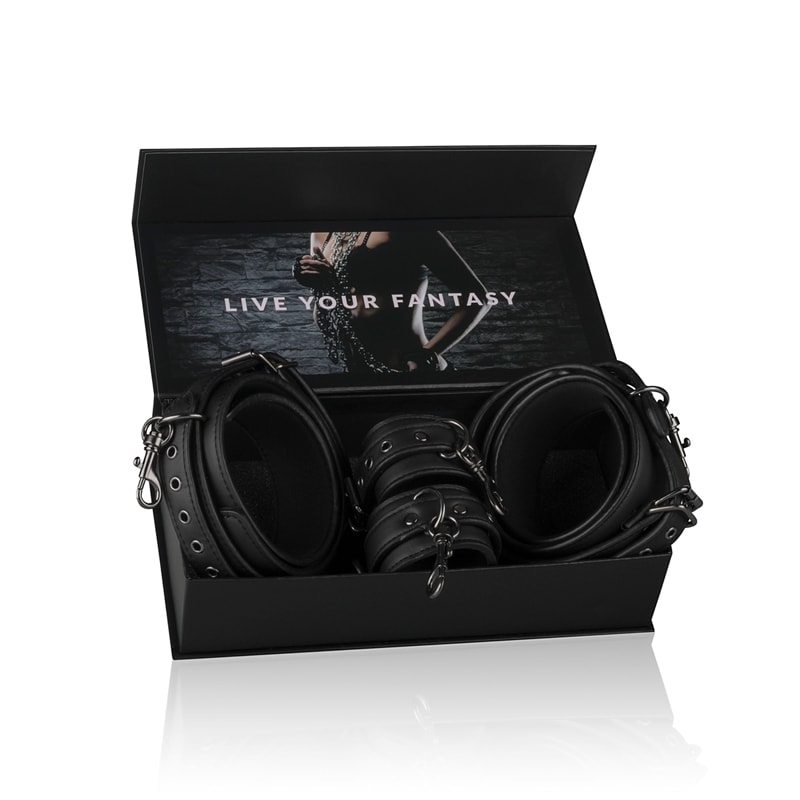 Easytoys – Fetish Collection Thigh & Wrist Cuff Set Easytoys Black Restraints