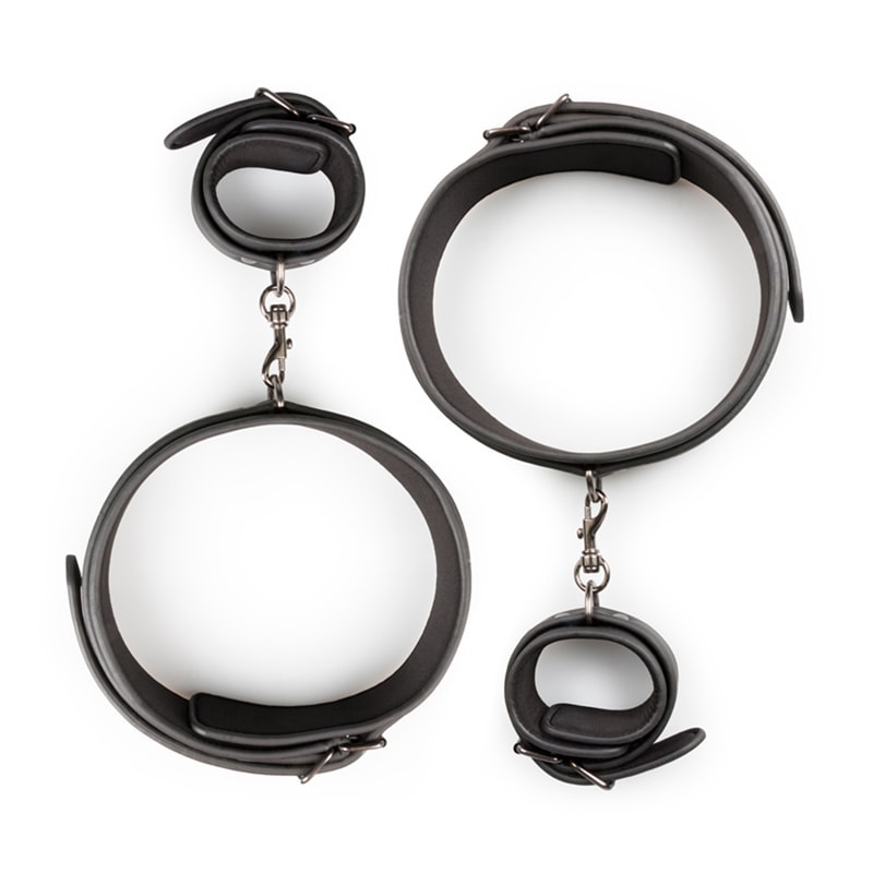 Easytoys – Fetish Collection Thigh & Wrist Cuff Set Easytoys Black Restraints
