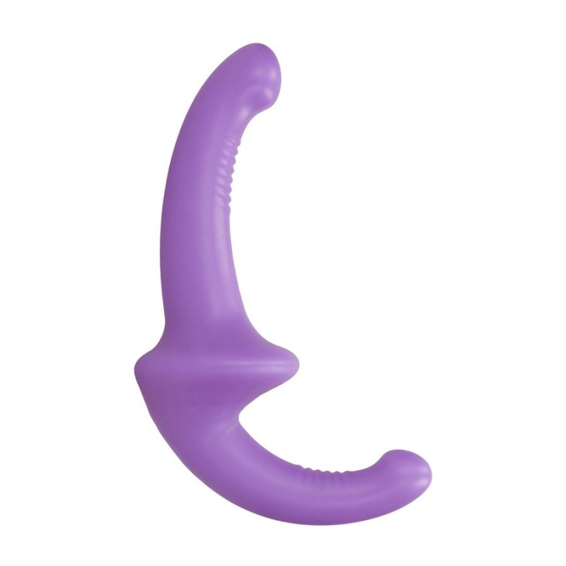 Ouch! Διπλό Strapless Strap-On Σιλικόνης Ouch! Μοβ Γυναικεία Strap-On