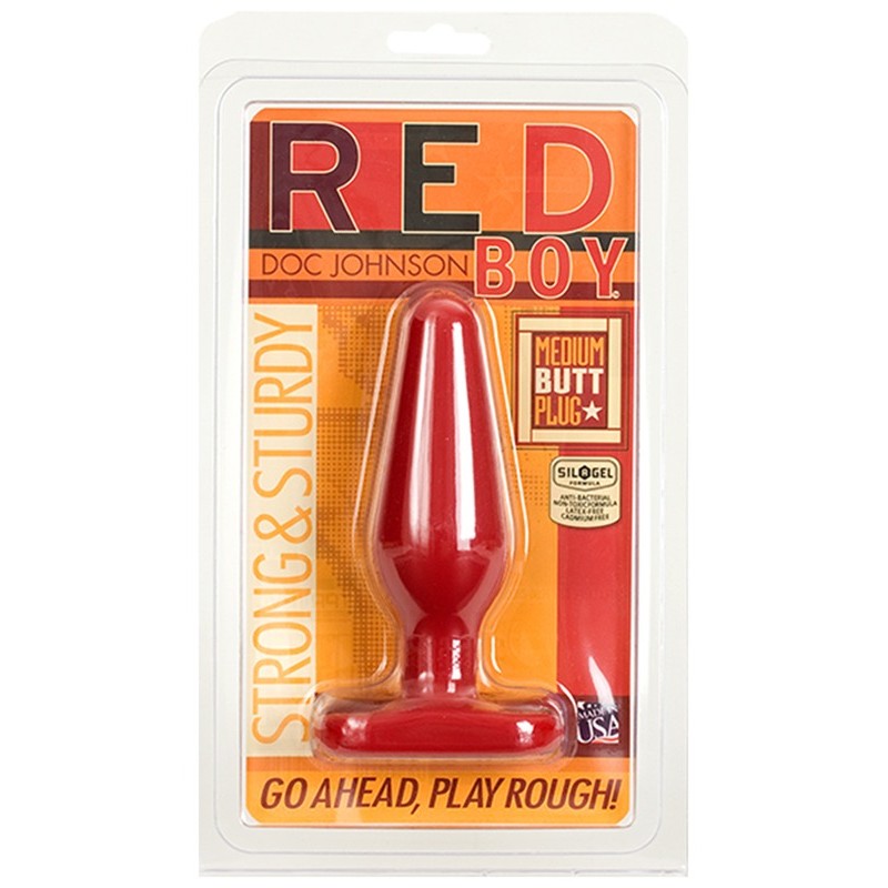 Doc Johnson Butt Plug Doc Johnson Red Boy Medium Red Non-Vibrating butt plugs
