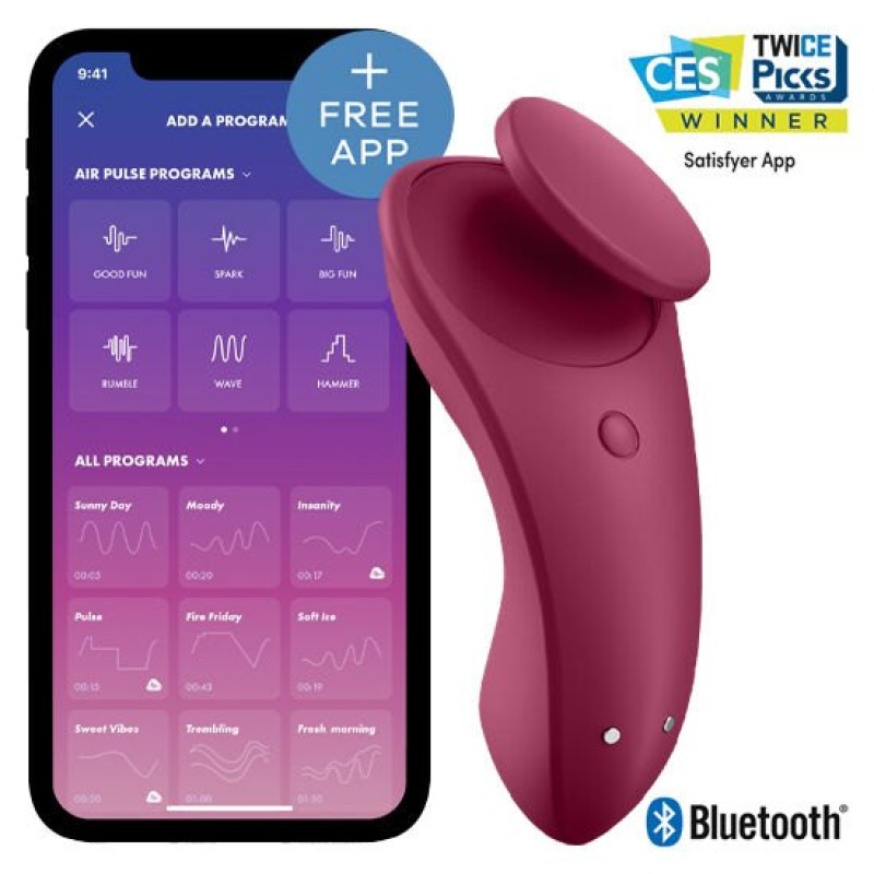 Satisfyer Underwear Vibrator Satisfyer Sexy Secret Wine Red Panty Vibrators