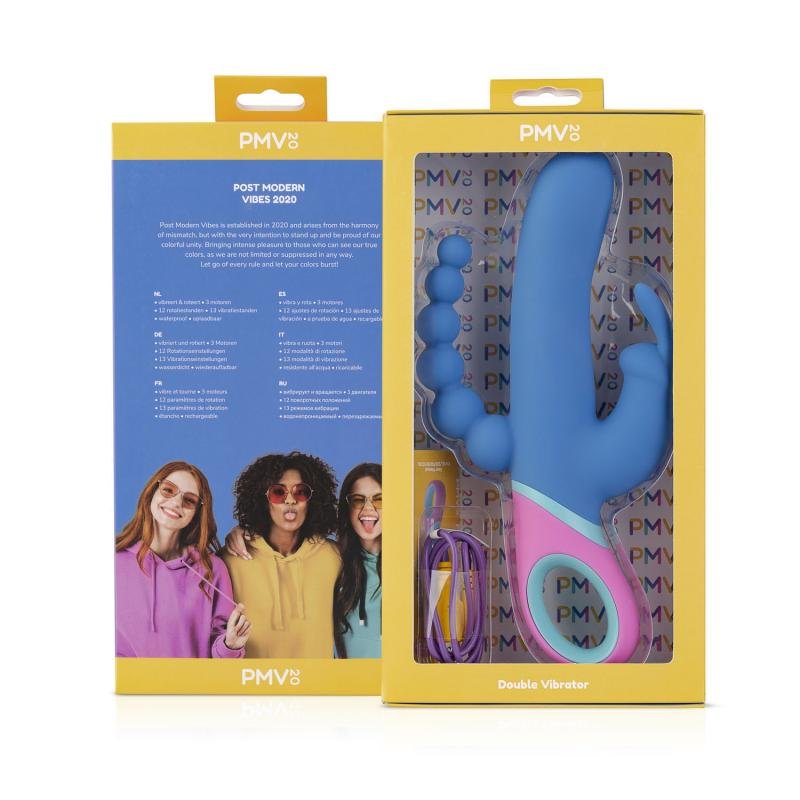 Rabbit Triple Vibrator PMV20 Vice Blue PMV20 Rabbit Triple Vibrator PMV20 Vice Blue Rabbit