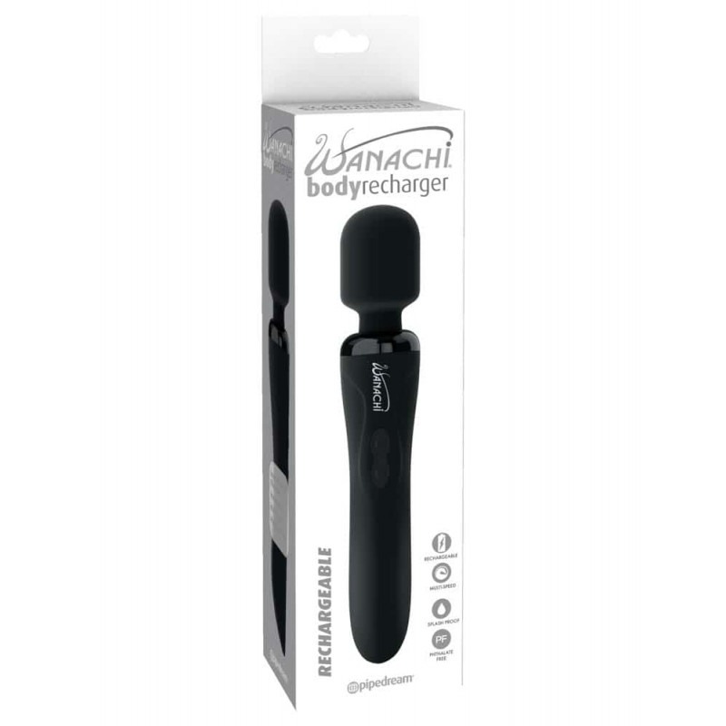Wand Vibrator Pipedream Wanachi Body Recharger Black Pipedream Wand Vibrator Pipedream Wanachi Body Recharger Black Wand