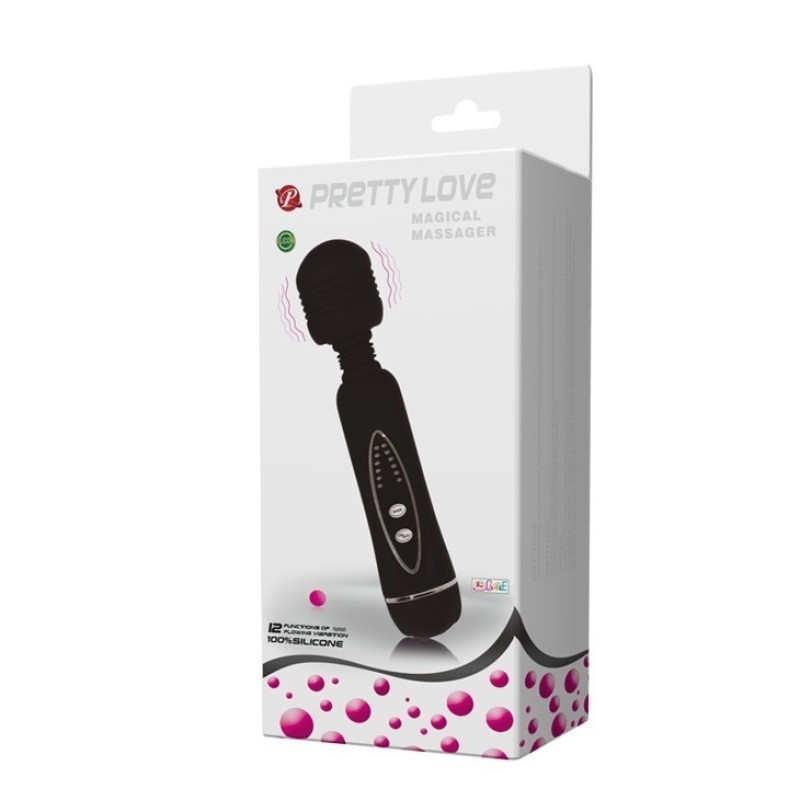 Wand Vibrator Pretty Love Magical Massager Black Pretty Love Wand Vibrator Pretty Love Magical Massager Black Wand