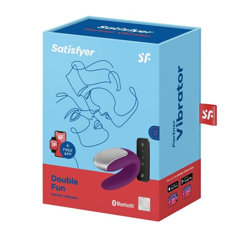 Couples Vibrator Satisfyer Double Fun Violet Satisfyer Couples Vibrator Satisfyer Double Fun Violet Sex Toys For Couples