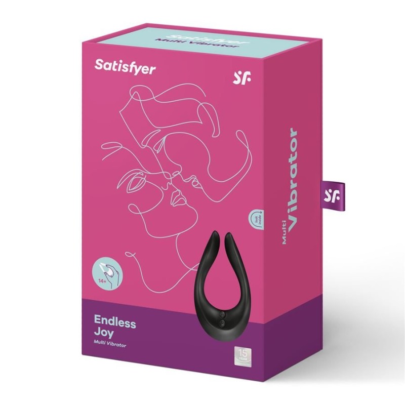 Satisfyer Couples Vibrator Satisfyer Endless Joy Black Sex Toys For Couples