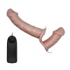 Baile Δονούμενο Διπλό Strap-on Ultra Passionate Dual Motor Baile Μπεζ Γυναικεία Strap-On