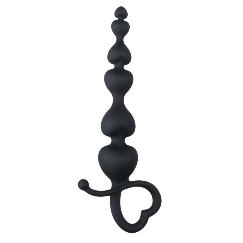 Πρωκτικές Μπίλιες Easytoys Heart Handle Μαύρες Easytoys – Anal Collection Πρωκτικές Μπίλιες Easytoys Heart Handle Μαύρες Μπίλιες