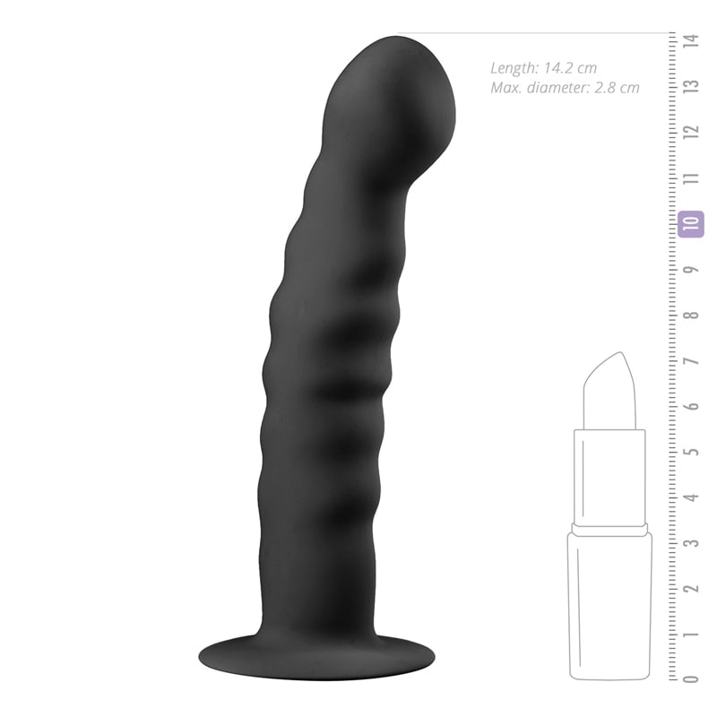 Easytoys – Anal Collection Πρωκτικό Dildo Με Βεντούζα Easytoys Silicone Suction Cup 14cm Μαύρο Dildos