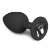 Easytoys – Anal Collection Butt Plug With Jewel Easytoys Diamond Small Black Non-Vibrating butt plugs