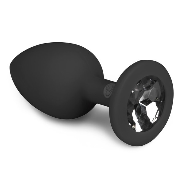 Πρωκτική Σφήνα Με Κόσμημα Easytoys Diamond Small Μαύρη
