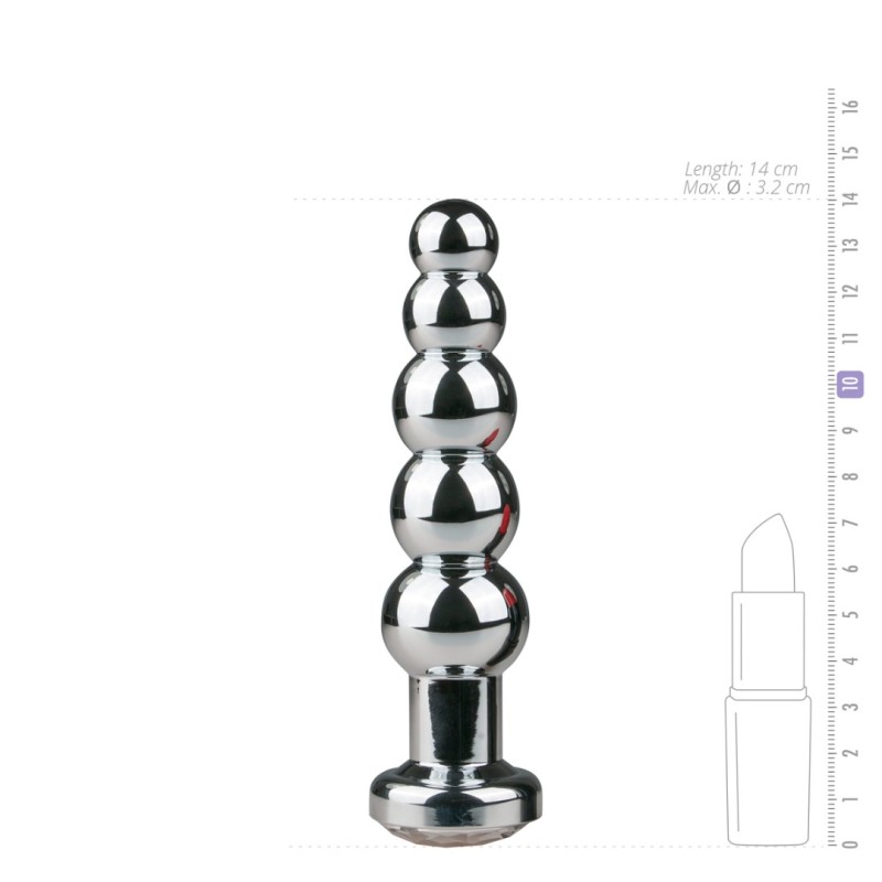 Butt Plug With Jewel Easytoys No. 14 Silver/Clear Easytoys – Anal Collection Butt Plug With Jewel Easytoys No. 14 Silver/Clear Non-Vibrating butt plugs