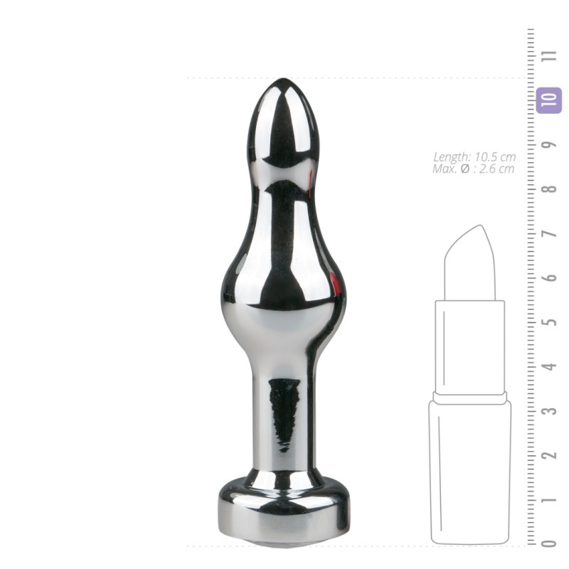 Butt Plug With Jewel Easytoys No. 16 Silver/Clear Easytoys – Anal Collection Butt Plug With Jewel Easytoys No. 16 Silver/Clear Non-Vibrating butt plugs