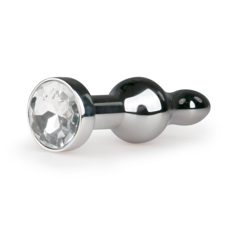 Butt Plug With Jewel Easytoys No. 16 Silver/Clear Easytoys – Anal Collection Butt Plug With Jewel Easytoys No. 16 Silver/Clear Non-Vibrating butt plugs