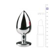 Easytoys – Anal Collection Butt Plug With Jewel Easytoys No. 6 Silver/Clear Non-Vibrating butt plugs