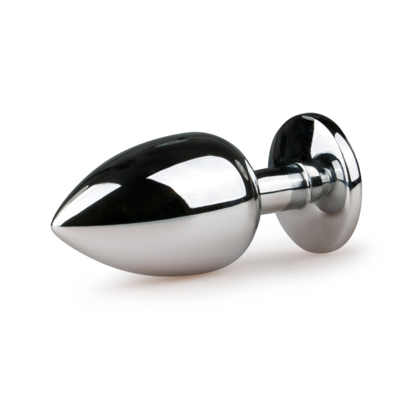 Easytoys – Anal Collection Butt Plug With Jewel Easytoys No. 6 Silver/Clear Non-Vibrating butt plugs