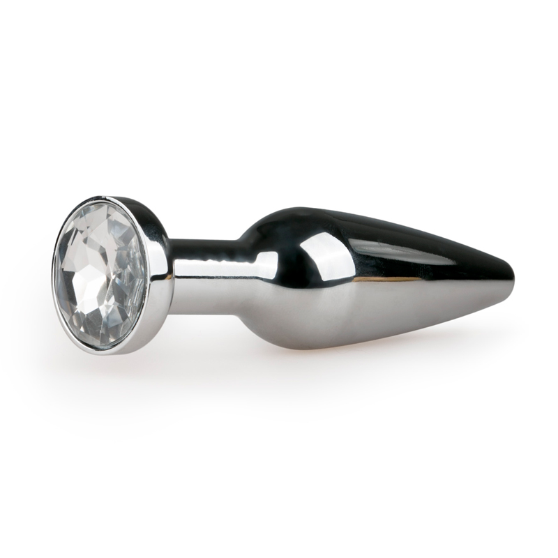 Butt Plug With Jewel Easytoys No. 9 Silver/Clear Easytoys – Anal Collection Butt Plug With Jewel Easytoys No. 9 Silver/Clear Non-Vibrating butt plugs