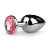 Easytoys – Anal Collection Πρωκτική Σφήνα Με Κόσμημα Easytoys Plug No. 1 Ασημί/Ροζ Σφήνες χωρίς δόνηση