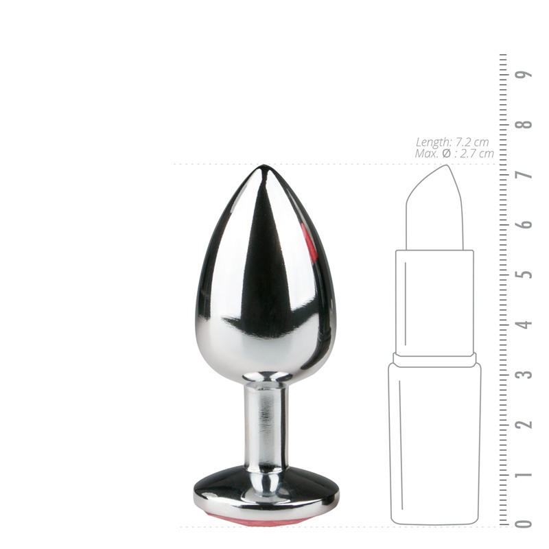 Easytoys – Anal Collection Πρωκτική Σφήνα Με Κόσμημα Easytoys Plug No. 1 Ασημί/Ροζ Σφήνες χωρίς δόνηση