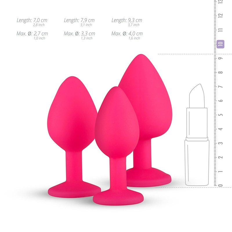 Butt Plug With Jewel Set Easytoys Diamond Pink Easytoys – Anal Collection Butt Plug With Jewel Set Easytoys Diamond Pink Non-Vibrating butt plugs