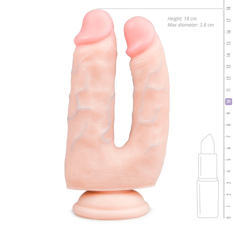 Easytoys – Dildo Collection Διπλό Dildo Easytoys 18cm Μπεζ Διπλά
