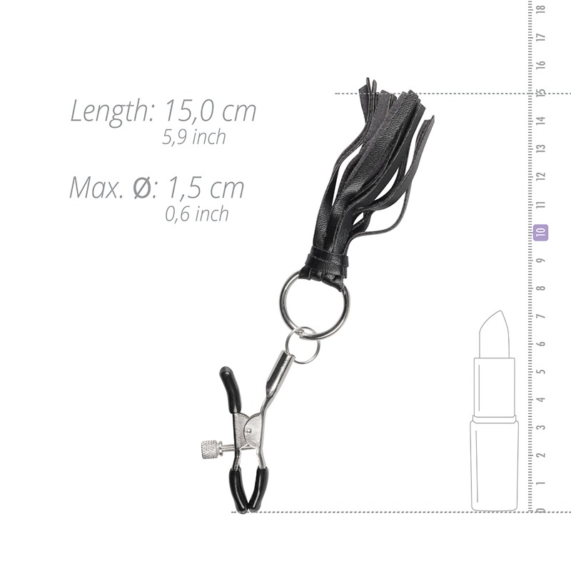 Easytoys – Fetish Collection Σφιγκτήρες Θηλών Clamps With Tassels Easytoys Μαύροι Σφιγκτήρες