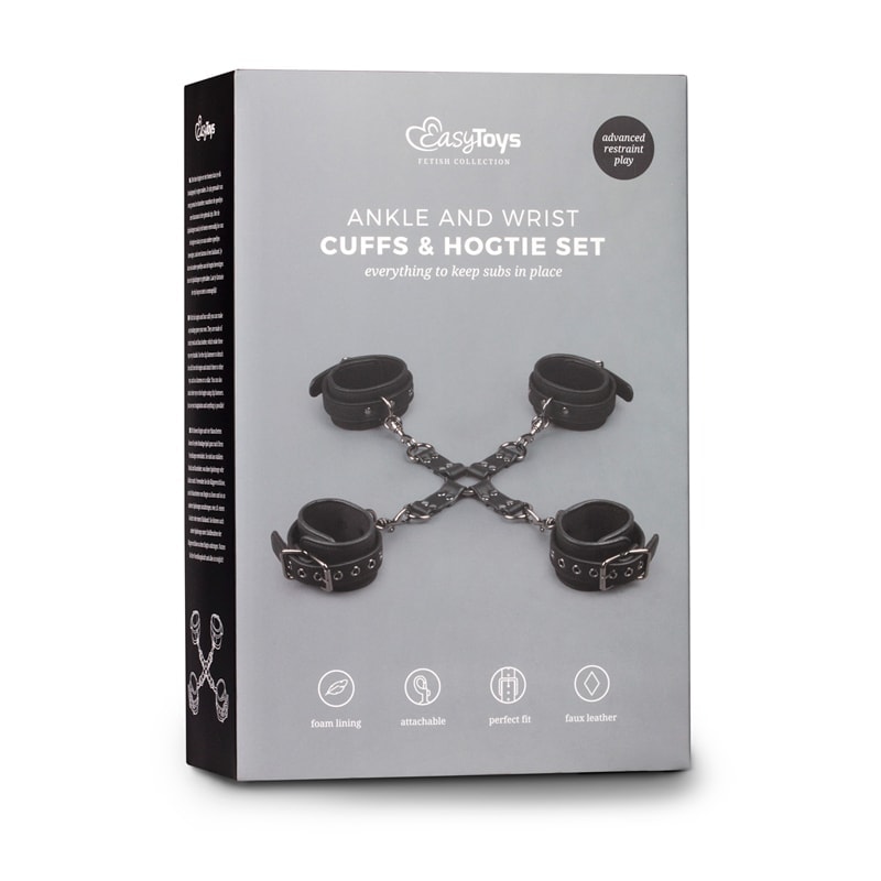 Σετ Χειροπέδες & Ποδοπέδες Hogtie Easytoys Μαύρο Easytoys – Fetish Collection Σετ Χειροπέδες & Ποδοπέδες Hogtie Easytoys Μαύρο Δεσίματα