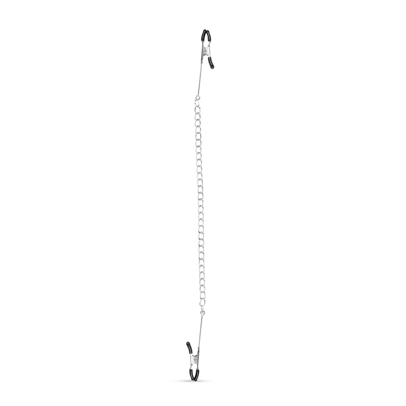 Σφιγκτήρες Θηλών με Αλυσίδα Long Clamps Easytoys Ασημί Easytoys – Fetish Collection Σφιγκτήρες Θηλών με Αλυσίδα Long Clamps Easytoys Ασημί Σφιγκτήρες