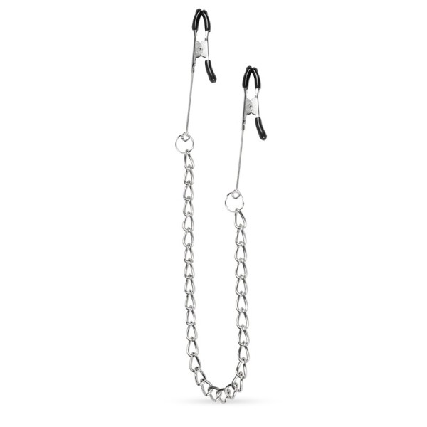 Σφιγκτήρες Θηλών με Αλυσίδα Long Clamps Easytoys Ασημί