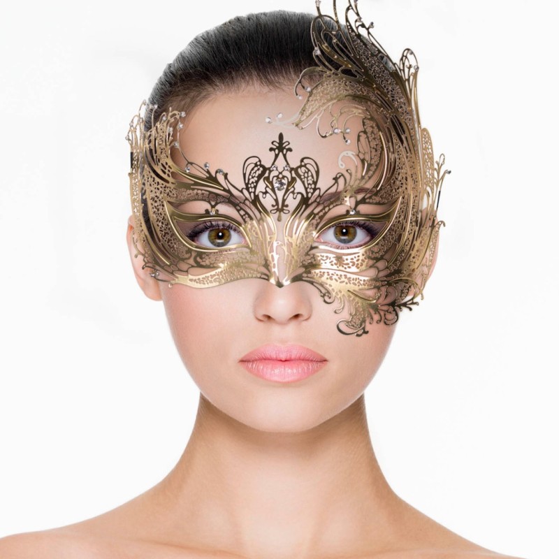 Metal Mask Easytoys Asymmetrical Gold Easytoys – Fetish Collection Metal Mask Easytoys Asymmetrical Gold Masks