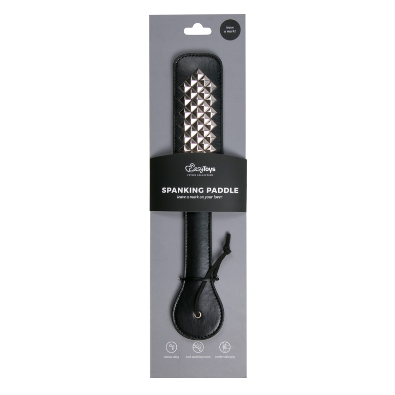 Easytoys – Fetish Collection Paddle με Μεταλλικά Τρουκς Easytoys Μαύρο Μαστίγια & Paddles