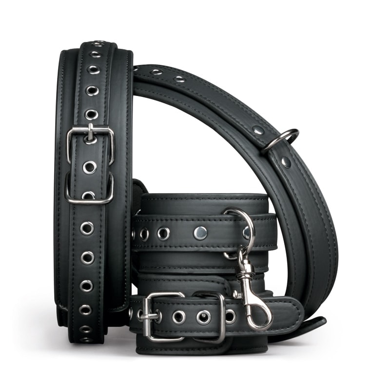 Thigh & Wrist Cuff Set Easytoys Black Easytoys – Fetish Collection Thigh & Wrist Cuff Set Easytoys Black Restraints