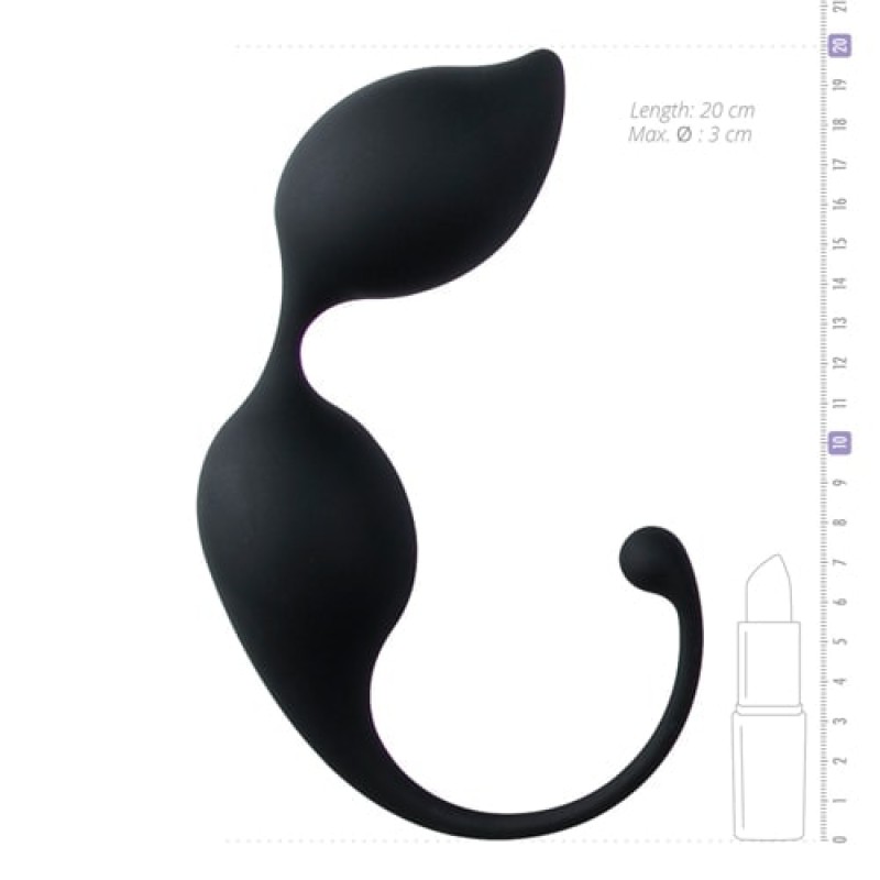 Easytoys – Geisha Collection Κολπικές Μπάλες Easytoys Curved Kegel Balls Μαύρες Κολπικές Μπίλιες