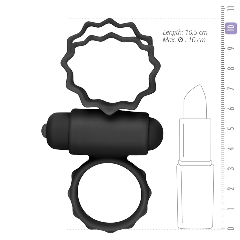 Duo Cock Ring Easytoys Black Easytoys – Men Only Duo Cock Ring Easytoys Black Cock Rings