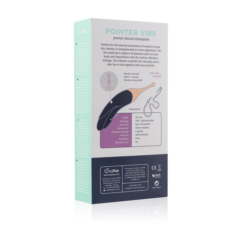 Easytoys – Vibe Collection Κλειτοριδικός Δονητής Easytoys Pointer Vibe Μαύρος Κλειτοριδικά