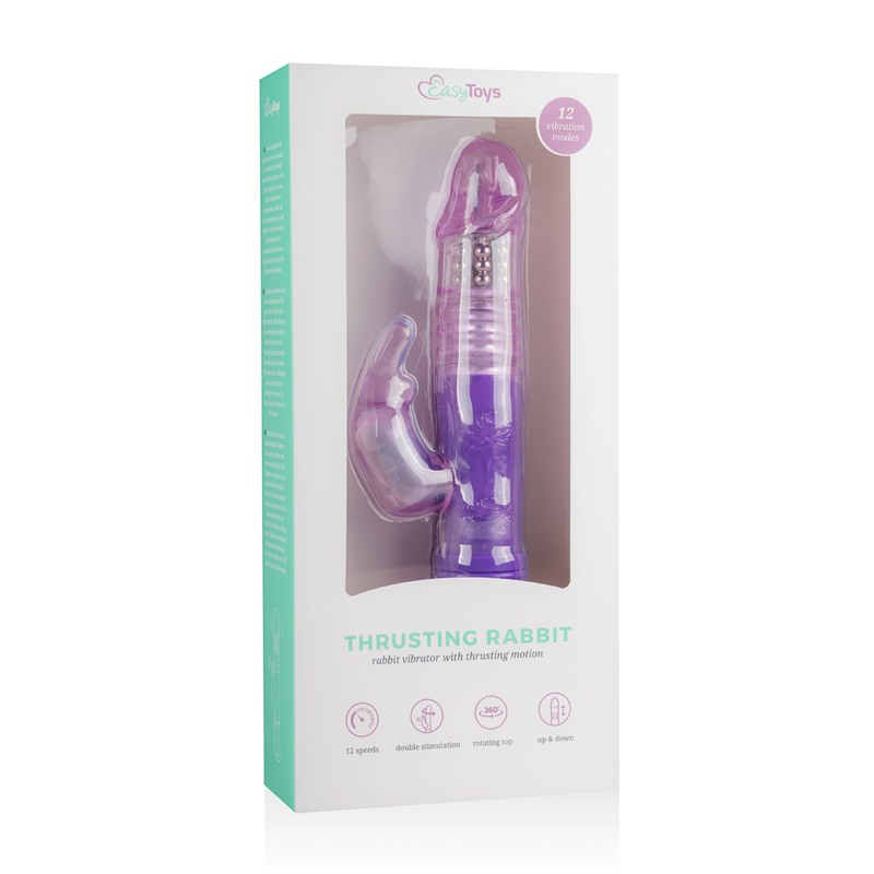 Easytoys – Vibe Collection Rabbit Thrusting Vibrator Easytoys Purple Rabbit
