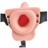 Fetish Fantasy Series Επαναφορτιζόμενο Κούφιο Strap-On με Τηλεχειριστήριο Fetish Fantasy Μπεζ Γυναικεία Strap-On