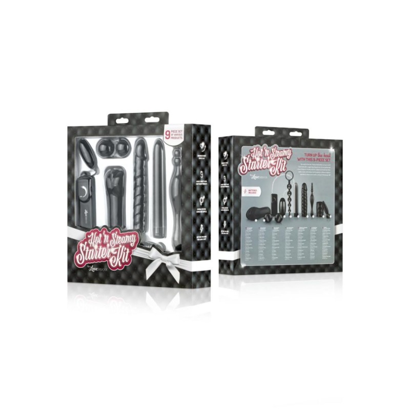 Loveboxxx Ερωτικό Σετ Loveboxxx Hot n Steamy Starter Kit Μαύρο Σετ