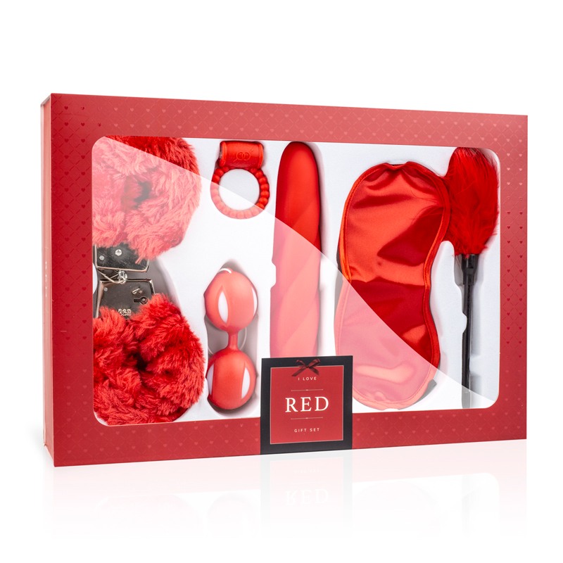 Loveboxxx Ερωτικό Σετ Loveboxxx I Love Red Couples Box Κόκκινο Σετ