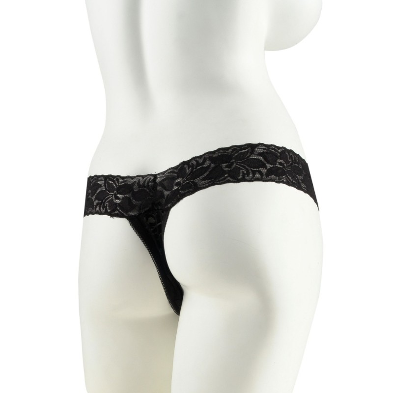 Fetish Fantasy Series Vibrating Panties Pipedream Hanky Spank Me Black Strings