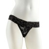 Fetish Fantasy Series Vibrating Panties Pipedream Hanky Spank Me Black Strings
