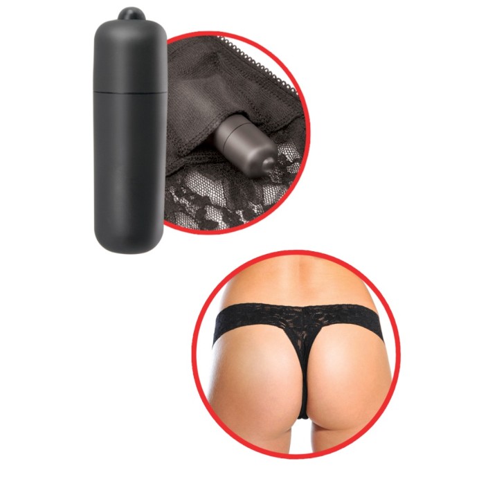 Fetish Fantasy Series Εσώρουχο Δονούμενο Pipedream Hanky Spank Me Μαύρο Strings