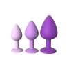 Fantasy For Her Butt Plug Set Her Little Gems Trainer Set Purple Non-Vibrating butt plugs