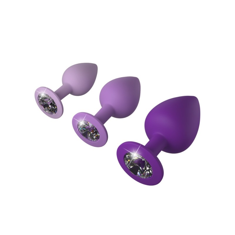 Fantasy For Her Butt Plug Set Her Little Gems Trainer Set Purple Non-Vibrating butt plugs