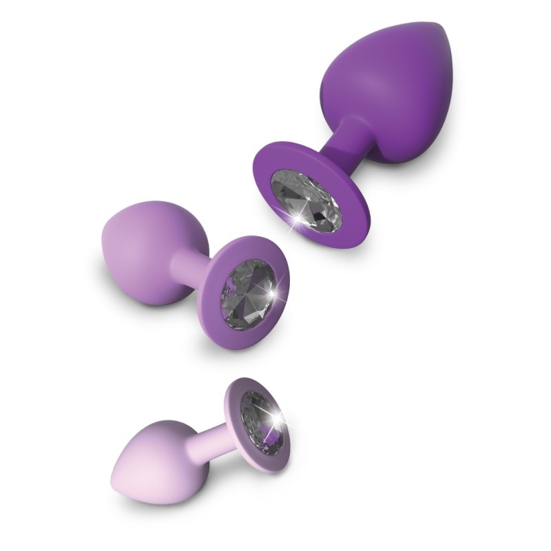 Fantasy For Her Butt Plug Set Her Little Gems Trainer Set Purple Non-Vibrating butt plugs