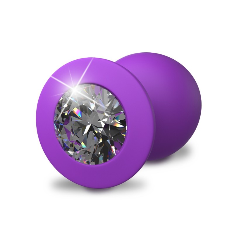 Fantasy For Her Butt Plug With Jewel Her Little Gem Large Purple Non-Vibrating butt plugs