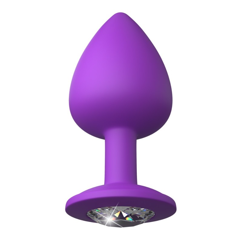 Fantasy For Her Butt Plug With Jewel Her Little Gem Large Purple Non-Vibrating butt plugs
